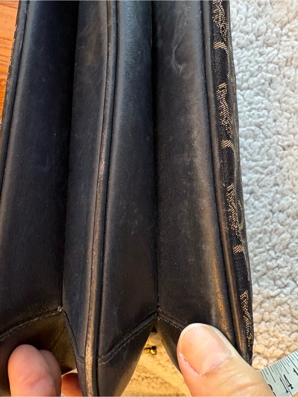 ⭐️RARE⭐️Vintage CELINE Navy C-Macadam Sulky Horse Carriage Flap Bag PRISTINE INT - Picture 9 of 17